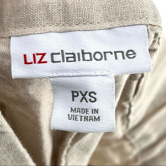Liz Claiborne Women's Flax Wide Leg Linen Pants - XSP - Picture 3 of 6